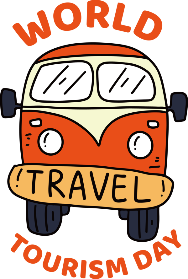 Transparent tourism day Cartoon Line Text for World tourism day for Tourism Day
