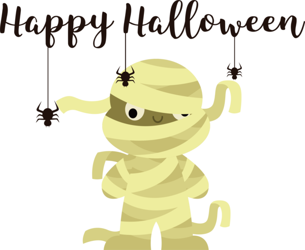 Transparent Halloween Insects Human Cartoon for Happy Halloween for Halloween