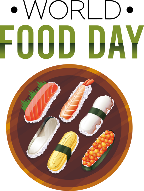 Transparent World Food Day Japanese Cuisine Sushi Sashimi for Food Day for World Food Day