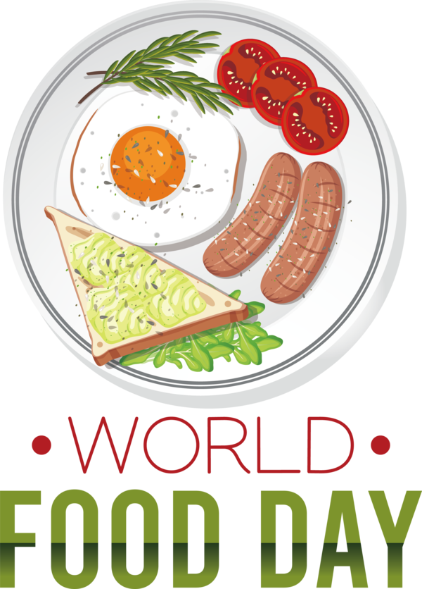 Transparent World Food Day Breakfast Toast Egg for Food Day for World Food Day
