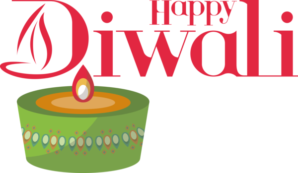 Transparent Diwali Logo Line Text for Happy Diwali for Diwali