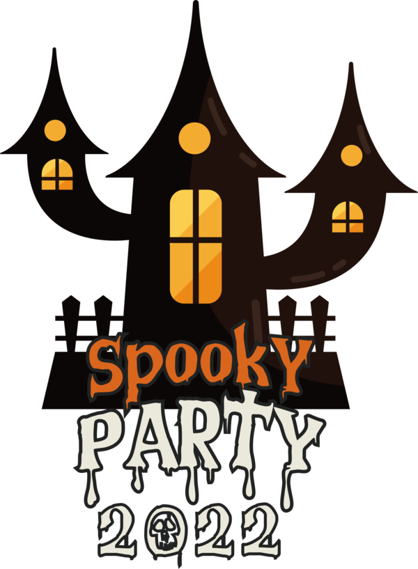 Transparent Halloween Logo Symbol Design for Halloween Party for Halloween
