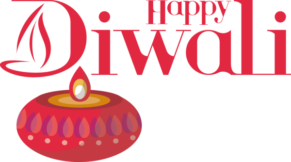 Transparent Diwali Text Line for Happy Diwali for Diwali