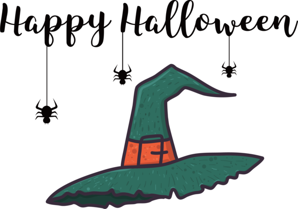 Transparent Halloween Cartoon Tree Line for Happy Halloween for Halloween