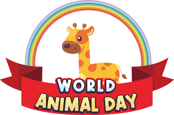 Transparent World Animal Day Logo Text Line for Animal Day for World Animal Day