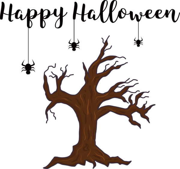 Transparent Halloween Drawing Cartoon Tree for Happy Halloween for Halloween