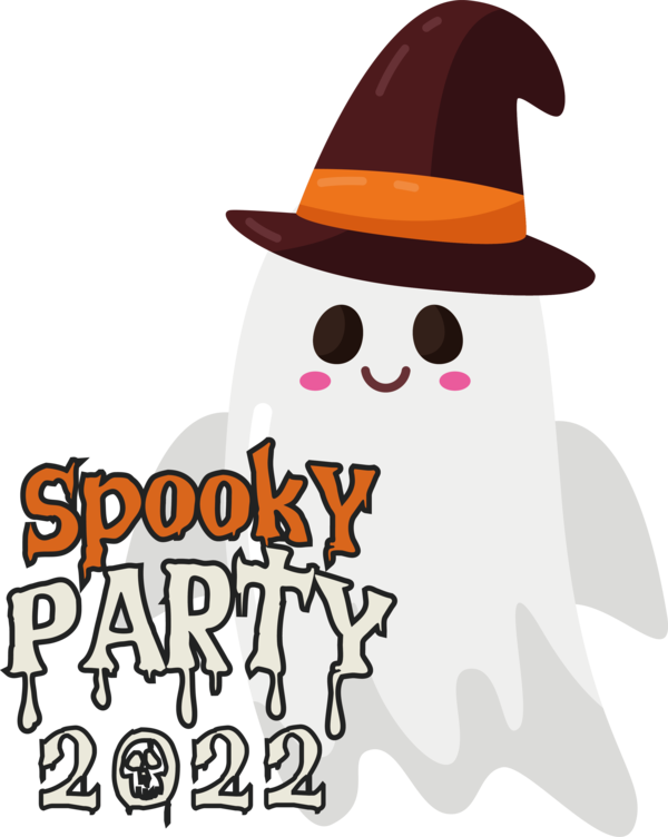 Transparent Halloween Cartoon Hat Text for Halloween Party for Halloween
