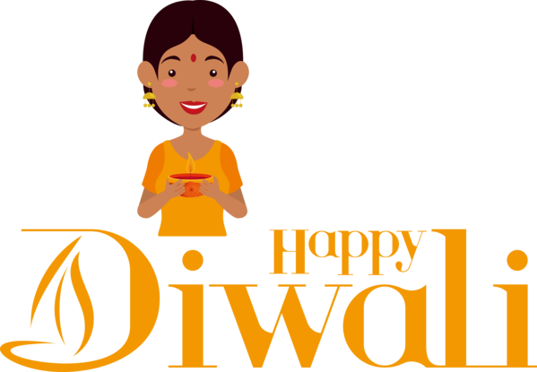 Transparent Diwali Logo Cartoon Yellow for Happy Diwali for Diwali