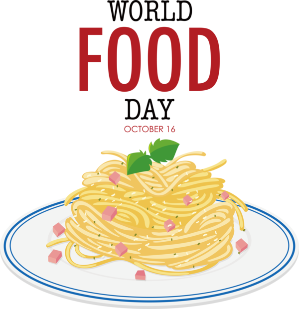 Transparent World Food Day Pasta Carbonara Italian cuisine for Food Day for World Food Day
