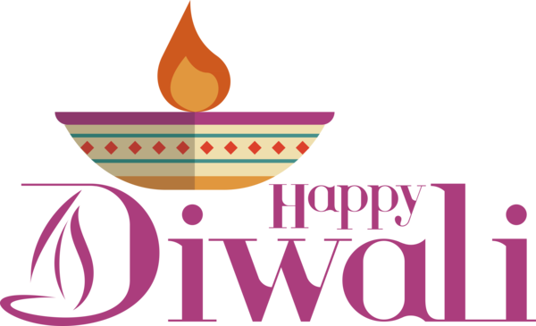 Transparent Diwali Design Logo Text for Happy Diwali for Diwali