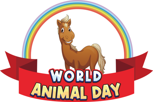 Transparent World Animal Day Horse Logo Cartoon for Animal Day for World Animal Day