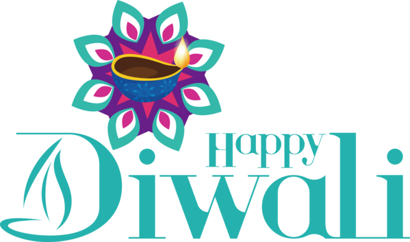 Transparent Diwali Design Logo Text for Happy Diwali for Diwali