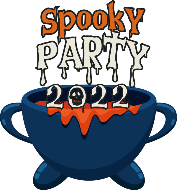 Transparent Halloween Logo Cartoon Text for Halloween Party for Halloween