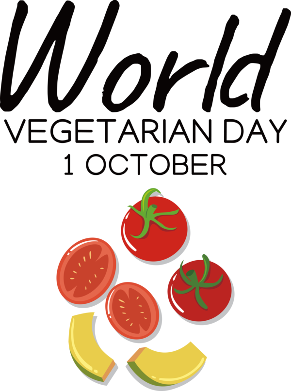 Transparent World Vegetarian Day Logo Vegetable Superfood for Vegetarian Day for World Vegetarian Day