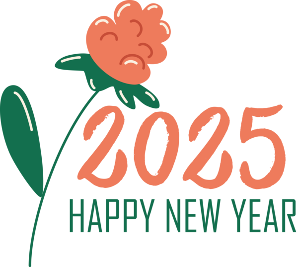 Transparent New Year Flower Logo FRUIT-M Import - Export BV for Happy New Year 2025 for New Year