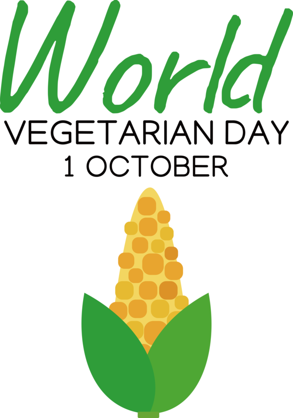 Transparent World Vegetarian Day Logo Leaf Commodity for Vegetarian Day for World Vegetarian Day