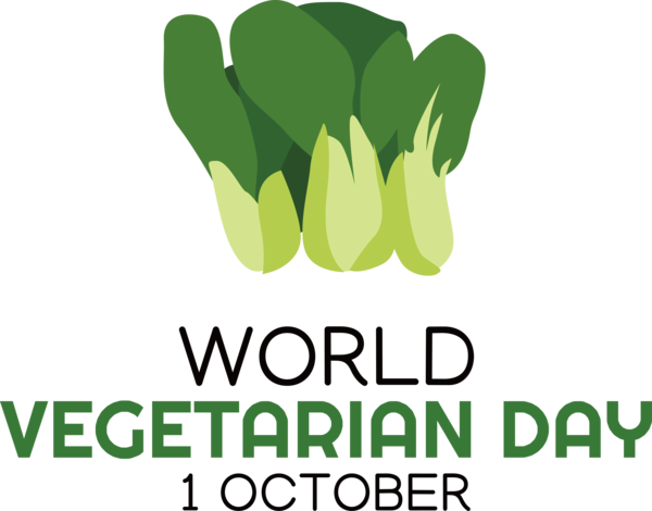 Transparent World Vegetarian Day Leaf Logo Tree for Vegetarian Day for World Vegetarian Day