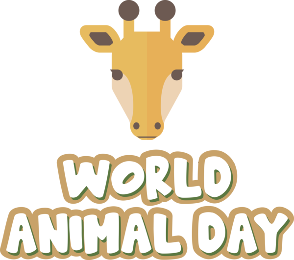 Transparent World Animal Day Deer Giraffe Logo for Animal Day for World Animal Day