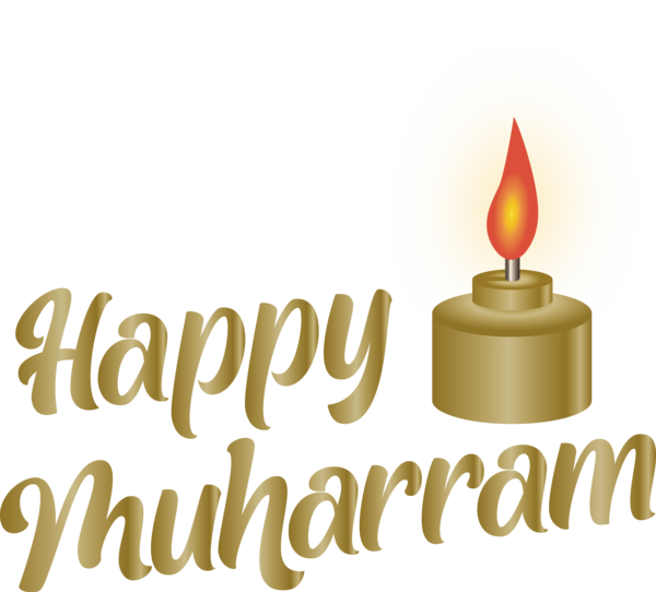 Transparent Muharram Flameless candle Logo Wax for Happy Muharram for Muharram