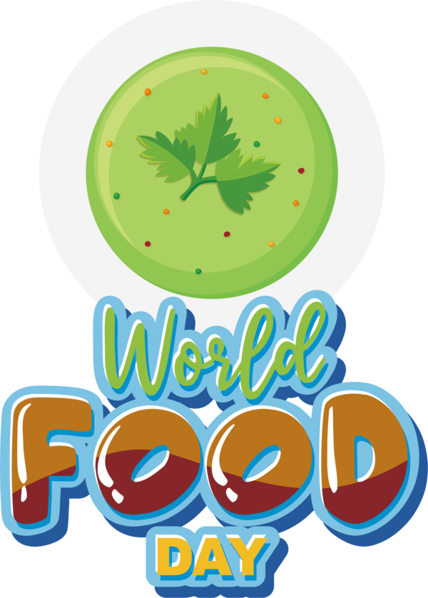 Transparent world food day Leaf Logo Text for food day for World Food Day