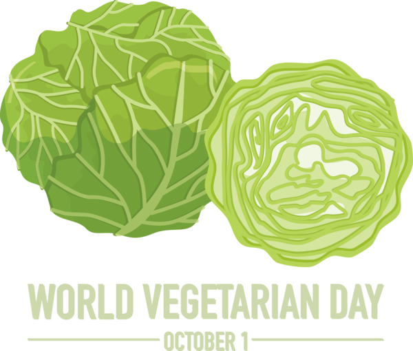 Transparent World Vegetarian Day Cabbage Cauliflower Brussels sprout for Vegetarian Day for World Vegetarian Day