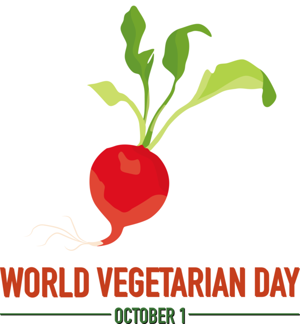 Transparent World Vegetarian Day Radish Vegetable for Vegetarian Day for World Vegetarian Day
