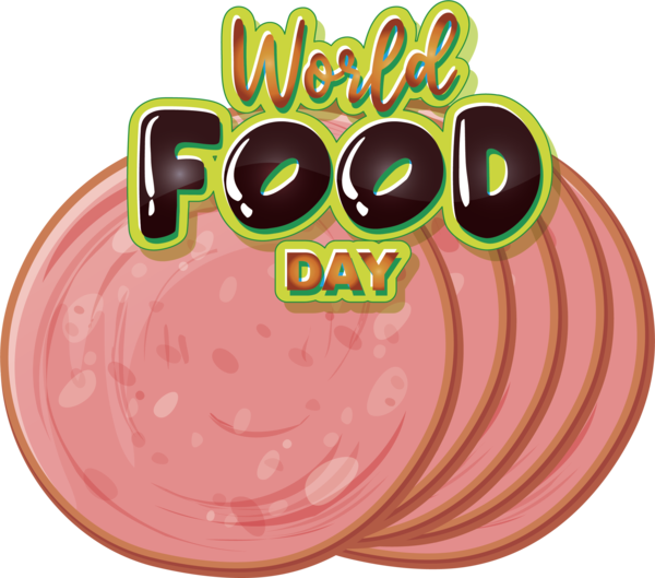 Transparent world food day Cartoon Circle Pink for food day for World Food Day