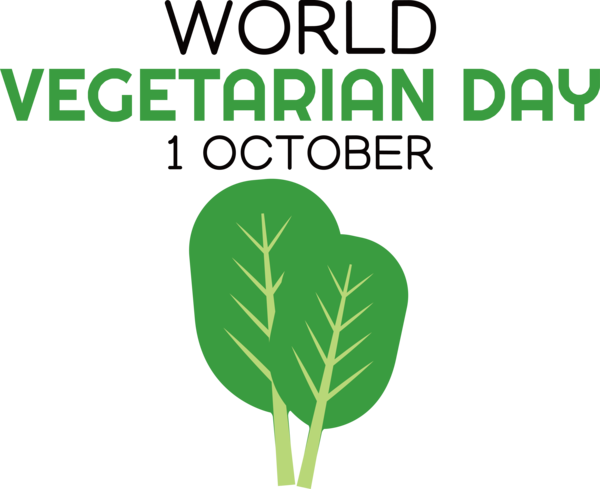Transparent World Vegetarian Day Leaf Plant stem Tree for Vegetarian Day for World Vegetarian Day