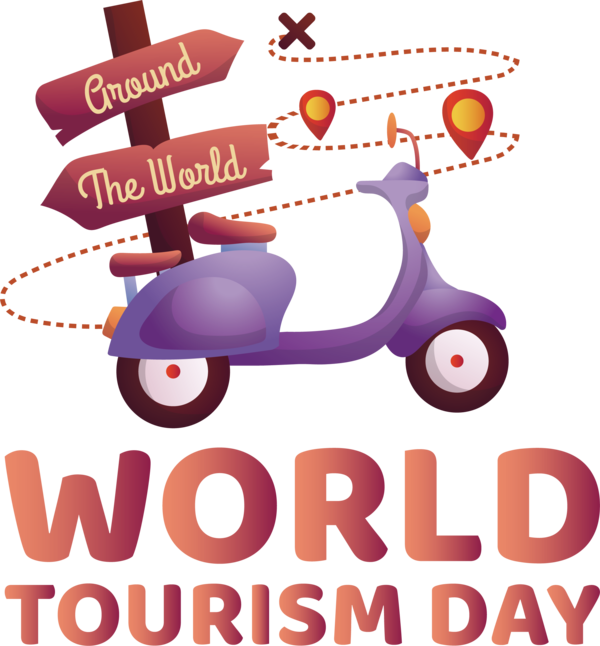 Transparent World Tourism Day Human Logo Text for Tourism Day for World Tourism Day