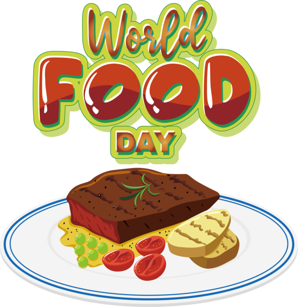 Transparent world food day Fast food Meal Text for food day for World Food Day