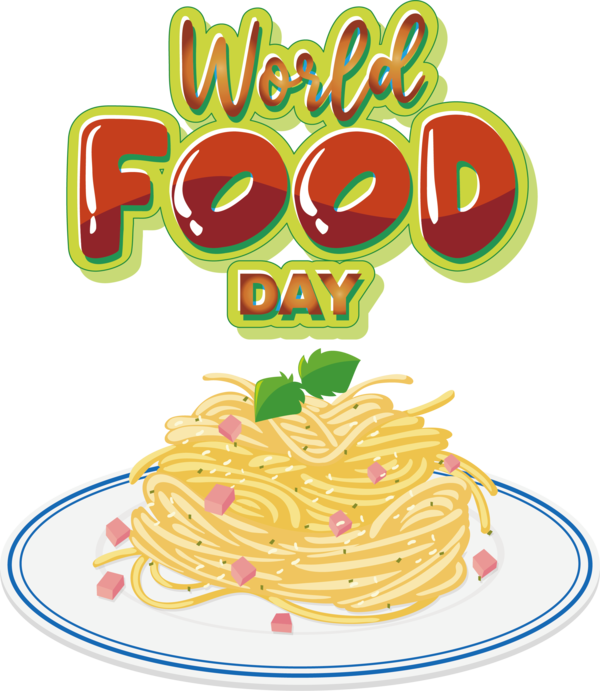 Transparent world food day Spaghetti Staple food Fast food for food day for World Food Day