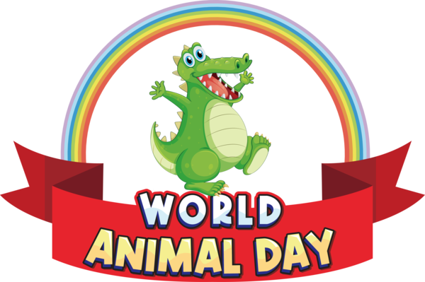 Transparent World Animal Day Design Drawing Logo for Animal Day for World Animal Day