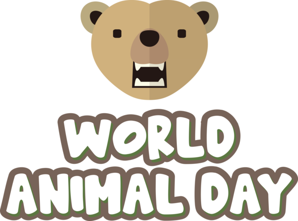 Transparent World Animal Day Bears Teddy bear Logo for Animal Day for World Animal Day