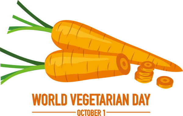 Transparent World Vegetarian Day Vegetable Carrot Cartoon for Vegetarian Day for World Vegetarian Day