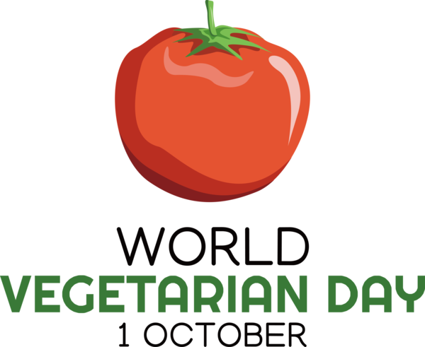 Transparent World Vegetarian Day Tomato Natural food Orange for Vegetarian Day for World Vegetarian Day
