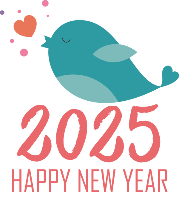 Transparent New Year funny Logo Design for Happy New Year 2025 for New Year
