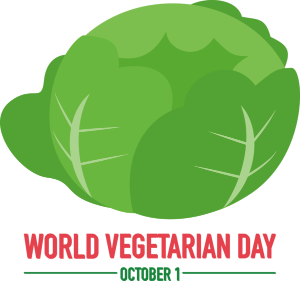 Transparent World Vegetarian Day Leaf Leaf vegetable Green for Vegetarian Day for World Vegetarian Day