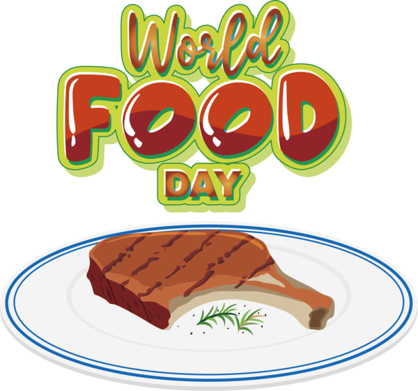 Transparent world food day Fast food Logo Line for food day for World Food Day