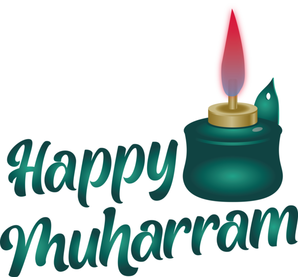 Transparent Muharram Logo Design Wax for Happy Muharram for Muharram