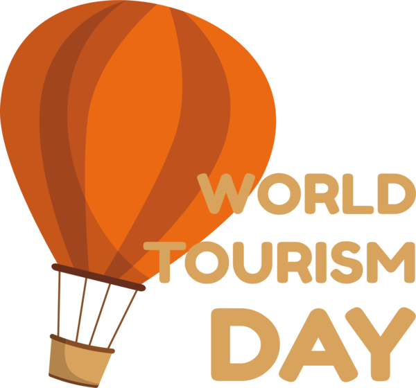 Transparent World Tourism Day Hot air balloon Line Balloon for Tourism Day for World Tourism Day
