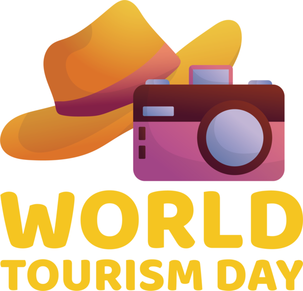 Transparent World Tourism Day Logo Design Yellow for Tourism Day for World Tourism Day