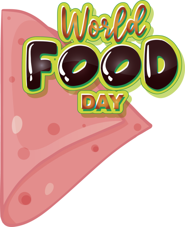 Transparent world food day Logo Cartoon Green for food day for World Food Day