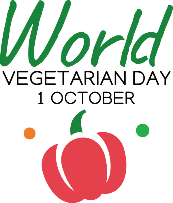 Transparent World Vegetarian Day Logo Commodity Design for Vegetarian Day for World Vegetarian Day