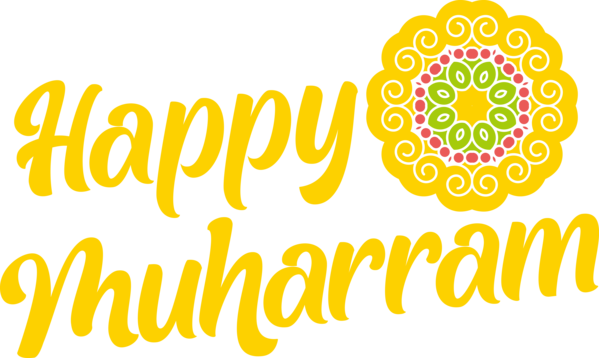Transparent Muharram Logo Commodity Floral design for Happy Muharram for Muharram