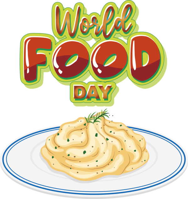 Transparent world food day Meal Line Snack for food day for World Food Day