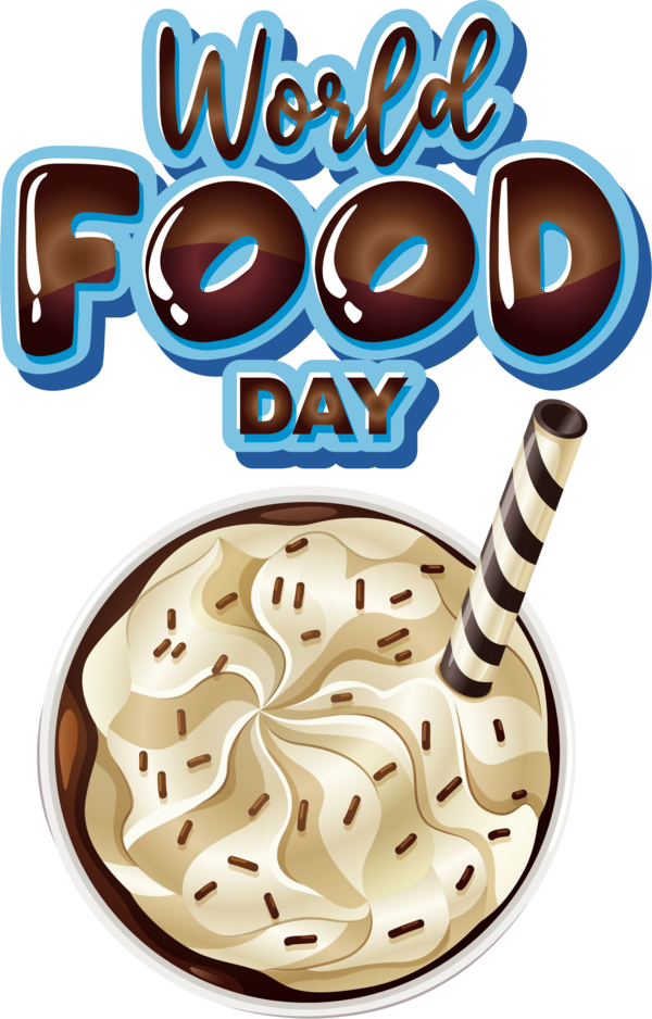 Transparent world food day Cartoon Text Meal for food day for World Food Day