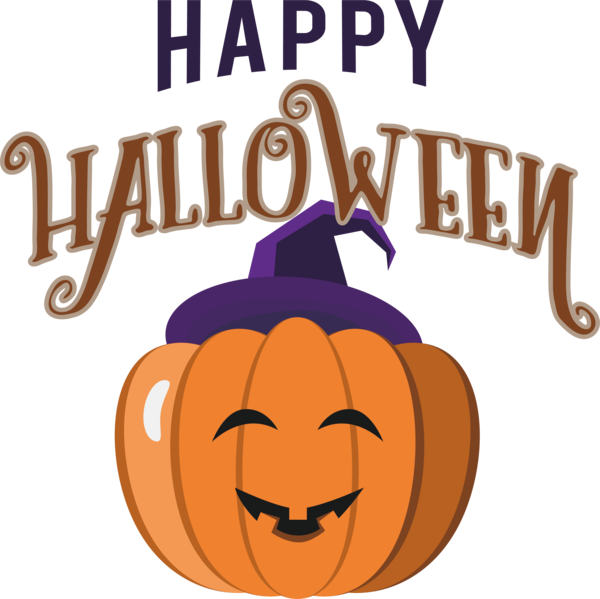 Transparent Halloween Jack-o'-lantern Logo Cartoon for Happy Halloween for Halloween