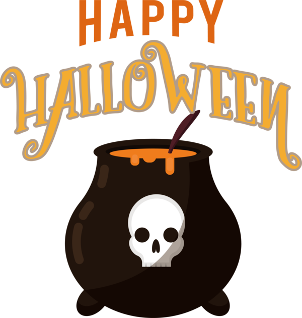 Transparent Halloween Pumpkin Logo Cartoon for Happy Halloween for Halloween