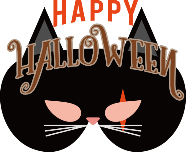 Transparent Halloween Cat Dog Black cat for Happy Halloween for Halloween