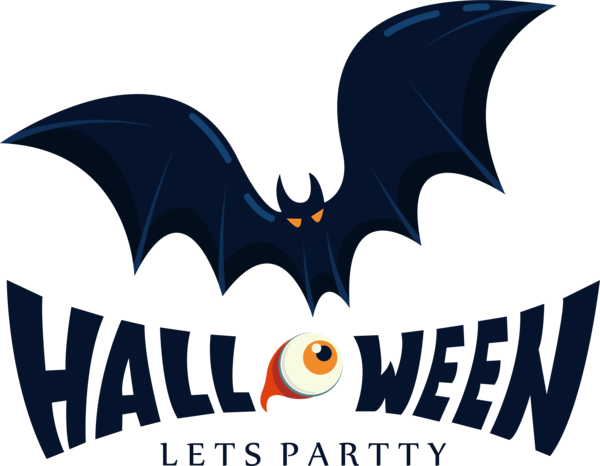 Transparent Halloween Logo Cartoon Design for Happy Halloween for Halloween